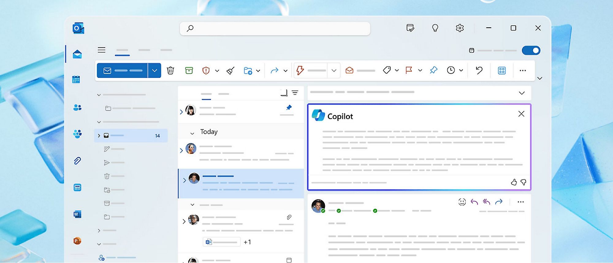 Copilot ist direkt in Outlook für Windows integriert.