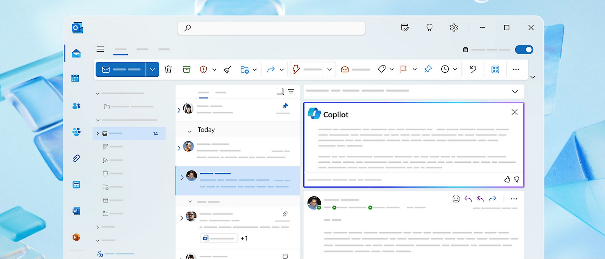 Copilot ist direkt in Outlook für Windows integriert.