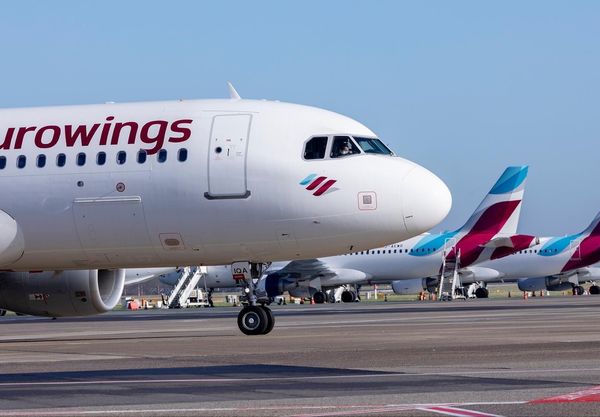 Ein Airbus von Eurowings