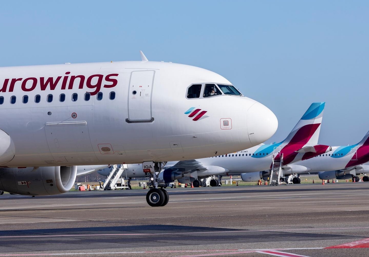 Ein Airbus von Eurowings